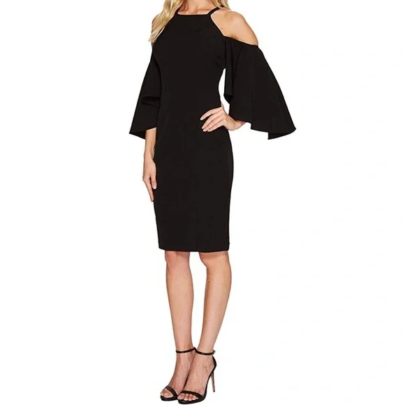 Vince Camuto | Dresses | Black Flared Sleeve Dress Never Used | Poshmark